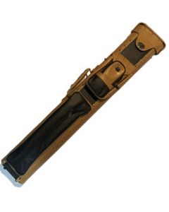 CC129 2 Butt/4 Shaft Tan w/Black Pool Cue Case