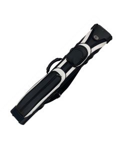 CC131 2 Butt/4 Shaft Black w/White Cue Case