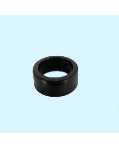 P037 Butt Cap Polycarb  Black 1/2" hght