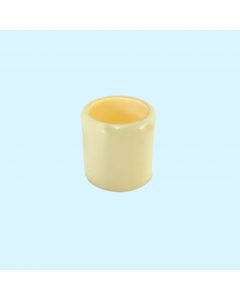 P039  Butt Cap Polycarbon Ivory 1.25" L  1.25" OD  1" ID